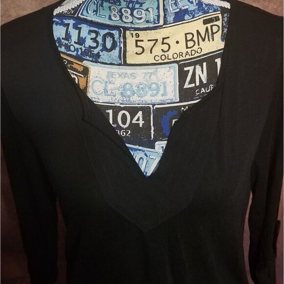 Cable & Gauge black longsleeve blouse - Picture 2 of 6